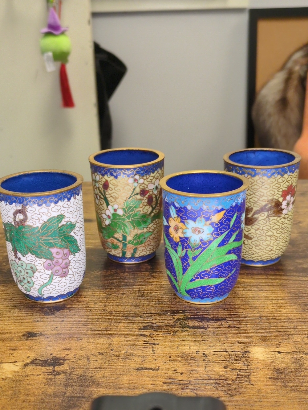 Vintage Cloisonné Beakers